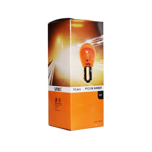 [UNEX10030] PY21W Amber 12V 10`er Pack